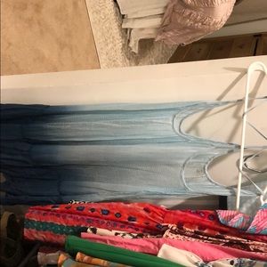 Blue out from under dress